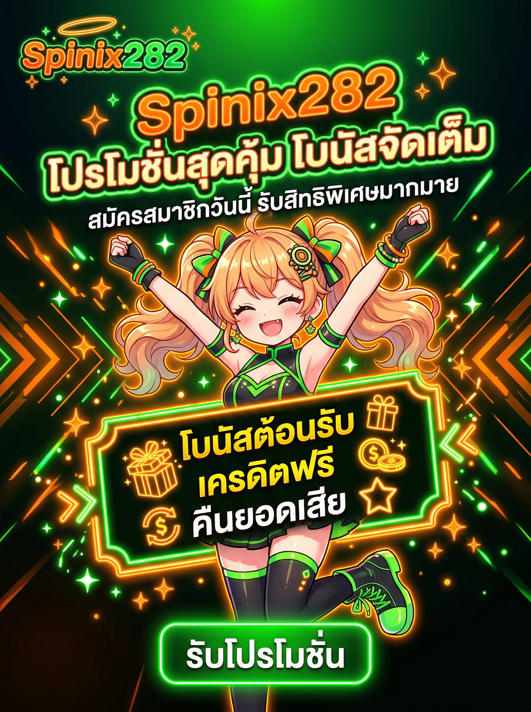 Spinix282 รวมโปรโมชั่นสุดคุ้ม โบนัสจัดเต็ม เครดิตฟรี และสิทธิพิเศษมากมาย